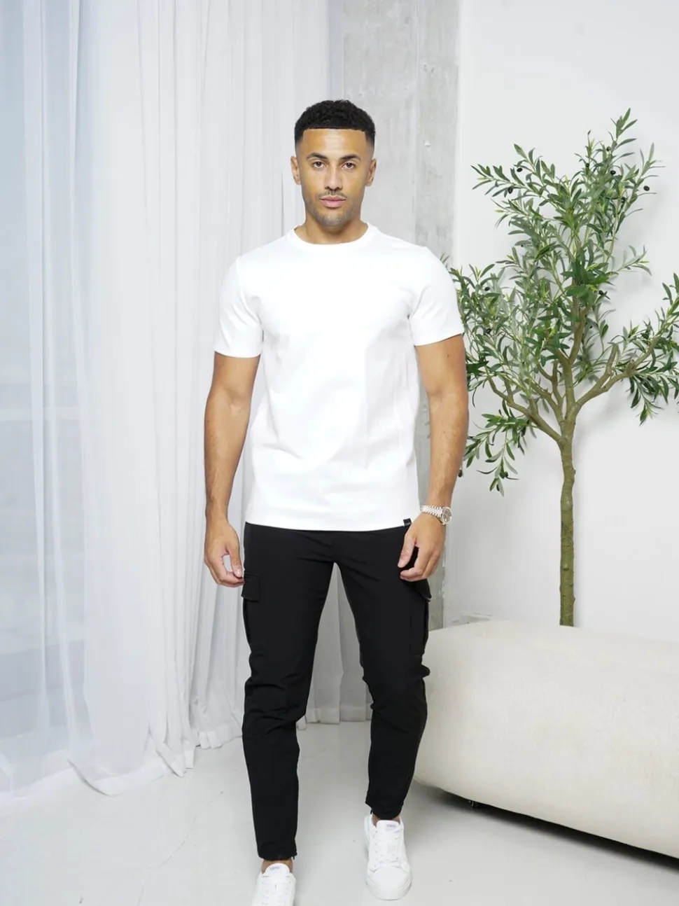 CAPO Black Utility Cargo Joggers