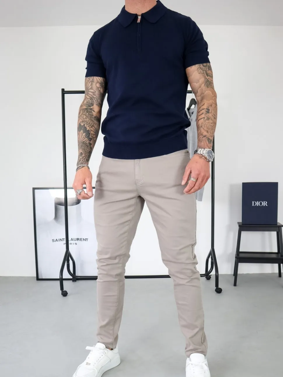 CAPO Grey Chinos Pants