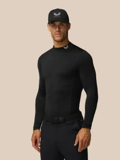 Castore Black Club Thermal Mock Neck Golf Base Layer