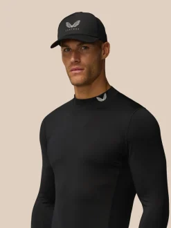 Castore Black Club Thermal Mock Neck Golf Base Layer