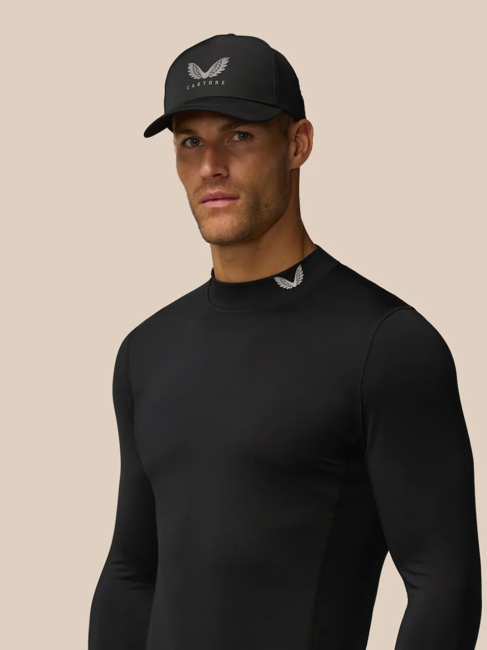Castore Black Club Thermal Mock Neck Golf Base Layer
