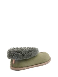 Celtic & Co. Green Men'S Sheepskin Bootee Slippers