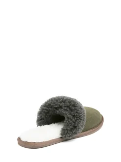 Celtic & Co Green Mens Sheepskin Mules