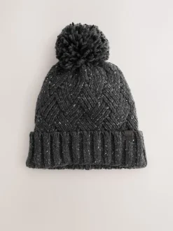 Charcoal Grey Bobble Hat