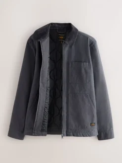 Charcoal Grey Canvas Chore Jacket