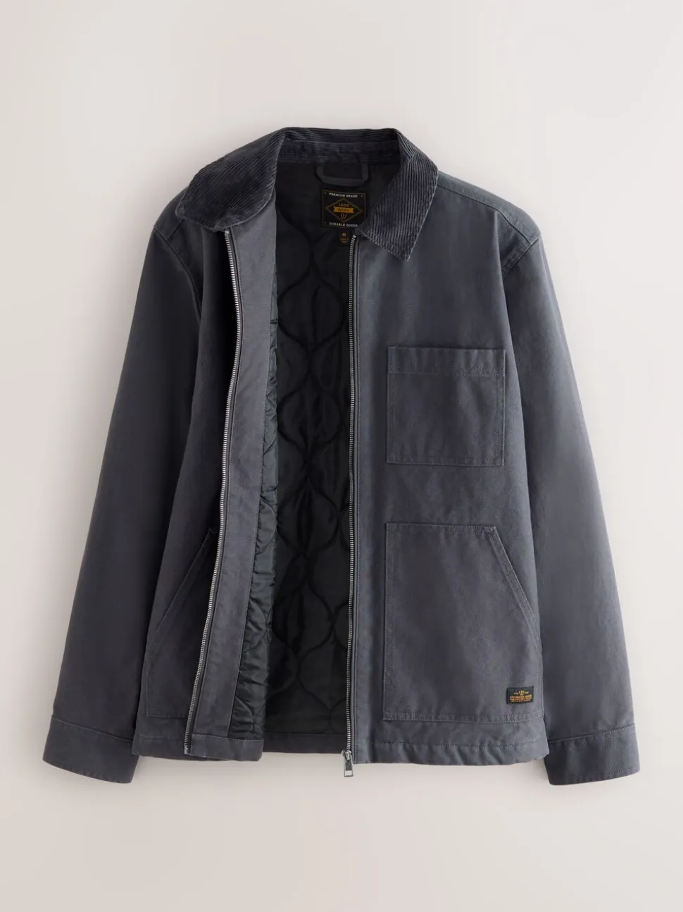Charcoal Grey Canvas Chore Jacket
