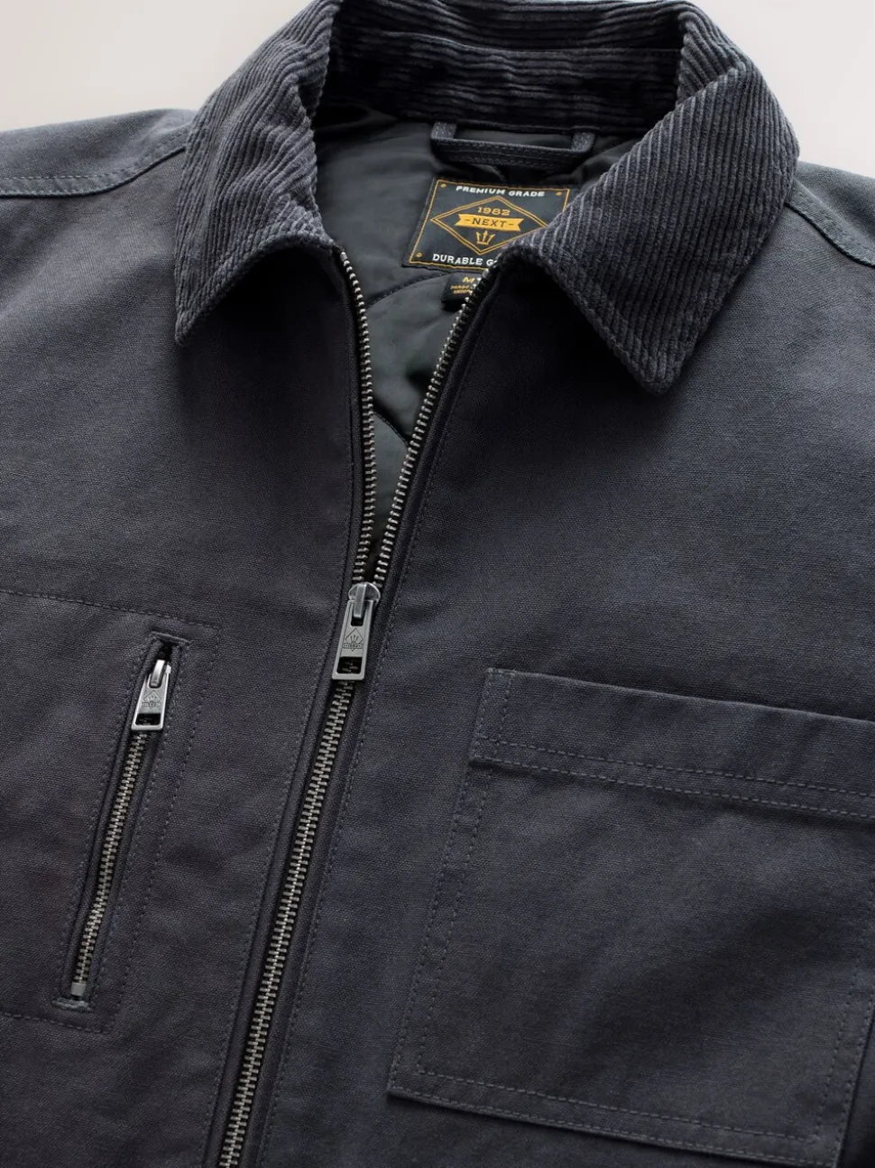 Charcoal Grey Canvas Chore Jacket