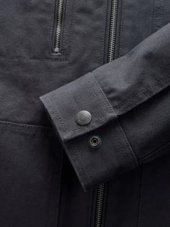 Charcoal Grey Canvas Chore Jacket