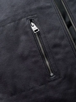 Charcoal Grey Canvas Chore Jacket