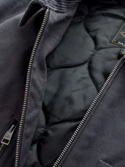 Charcoal Grey Canvas Chore Jacket