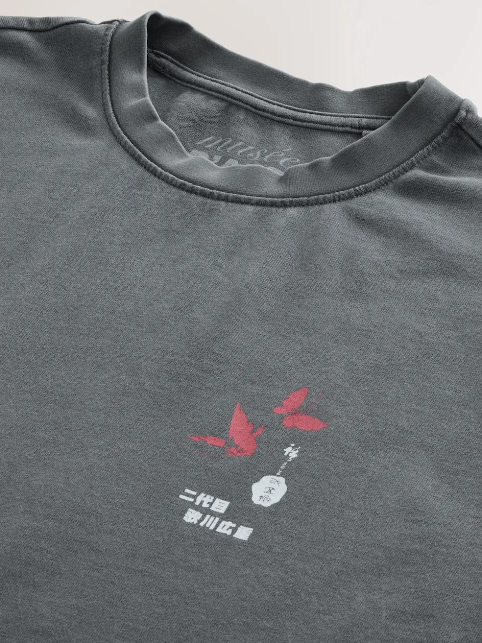 Charcoal Grey Hiroshige Relaxed Fit Artist License T-Shirt