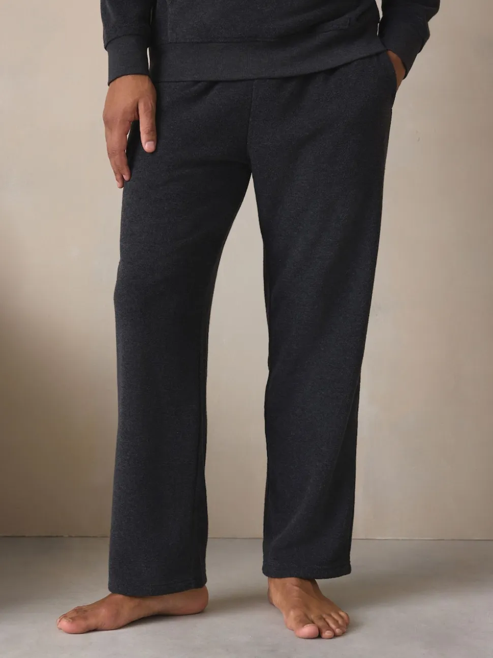 Charcoal Grey Hooded Towelling Pyjamas Set