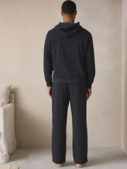 Charcoal Grey Hooded Towelling Pyjamas Set