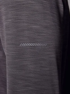 Charcoal Grey Long Sleeve Tee Active Gym Training Top