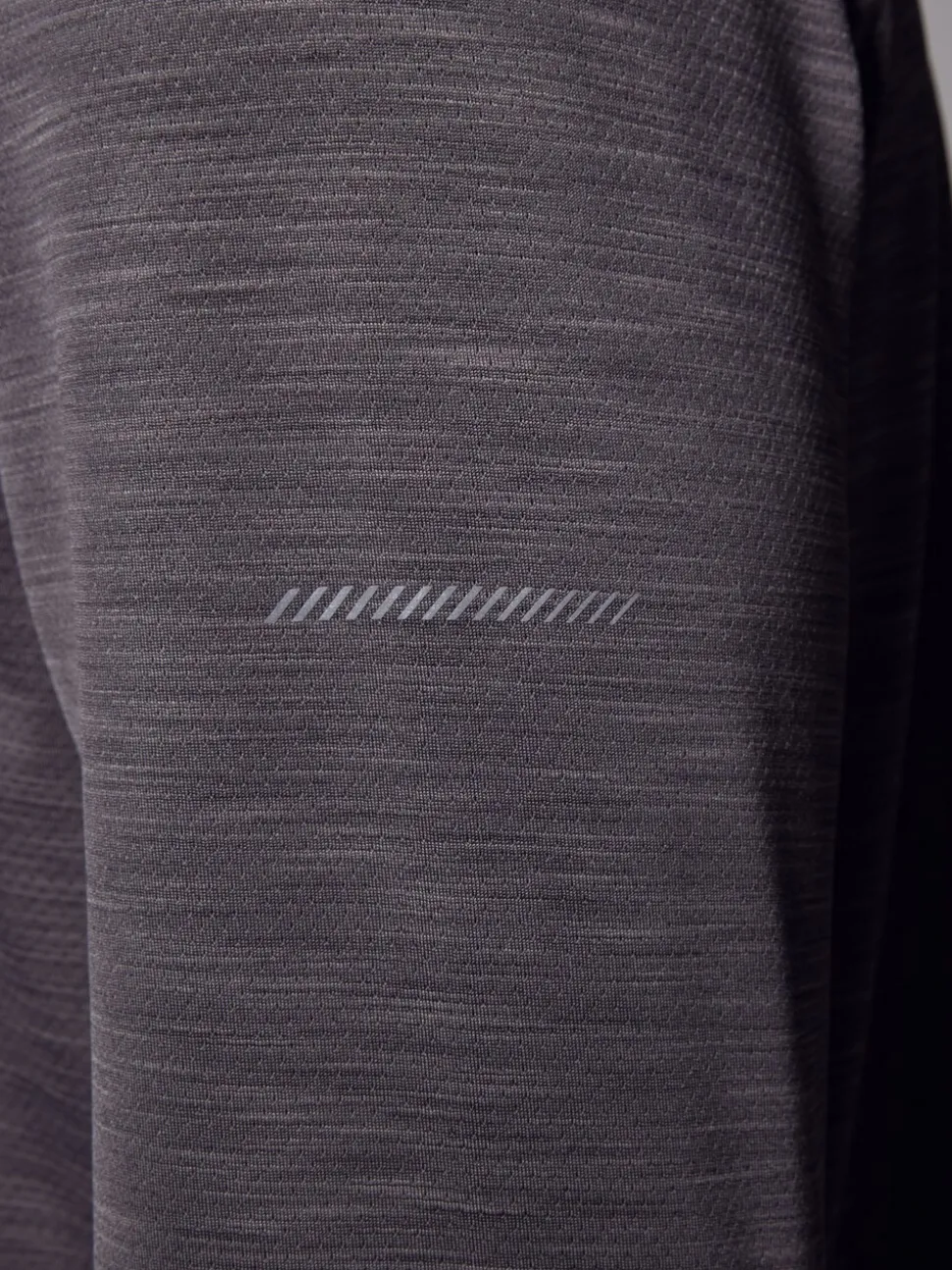 Charcoal Grey Long Sleeve Tee Active Gym Training Top