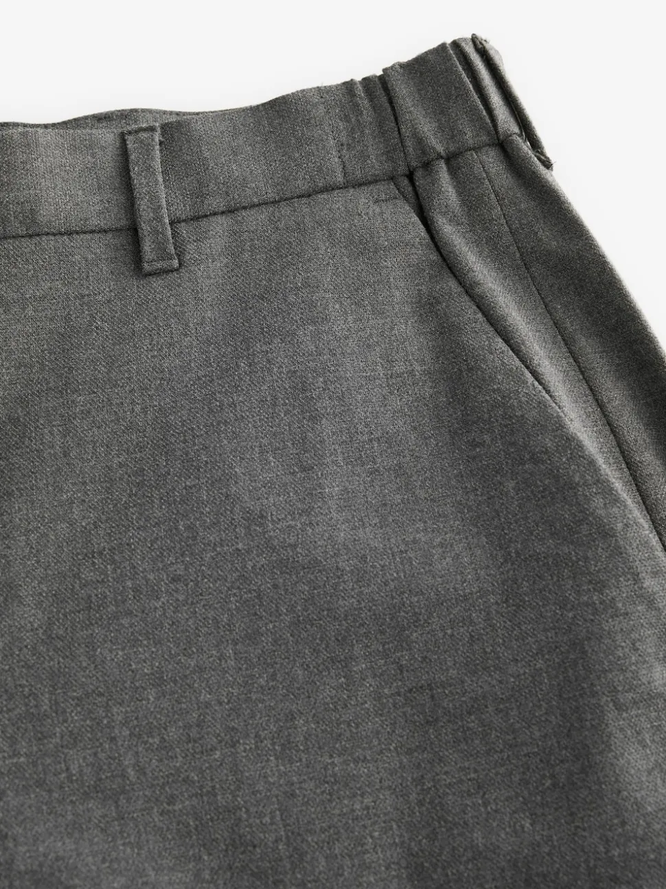 Charcoal Grey Muscle Fit Elasticated Waist Motionflex Stretch Smart Trousers
