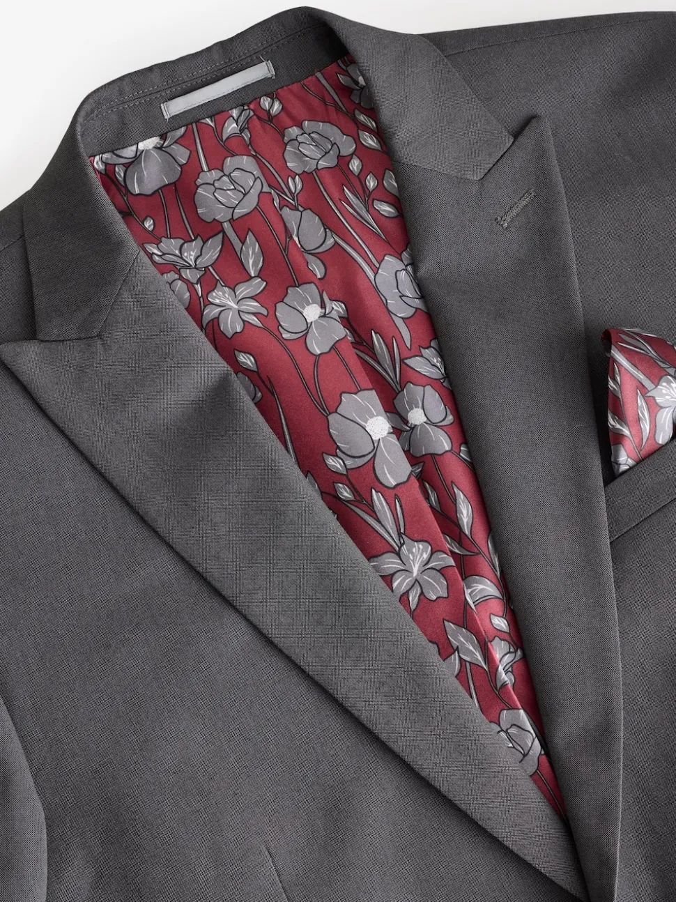 Charcoal Grey Regular Fit Two Button Suit Jacket