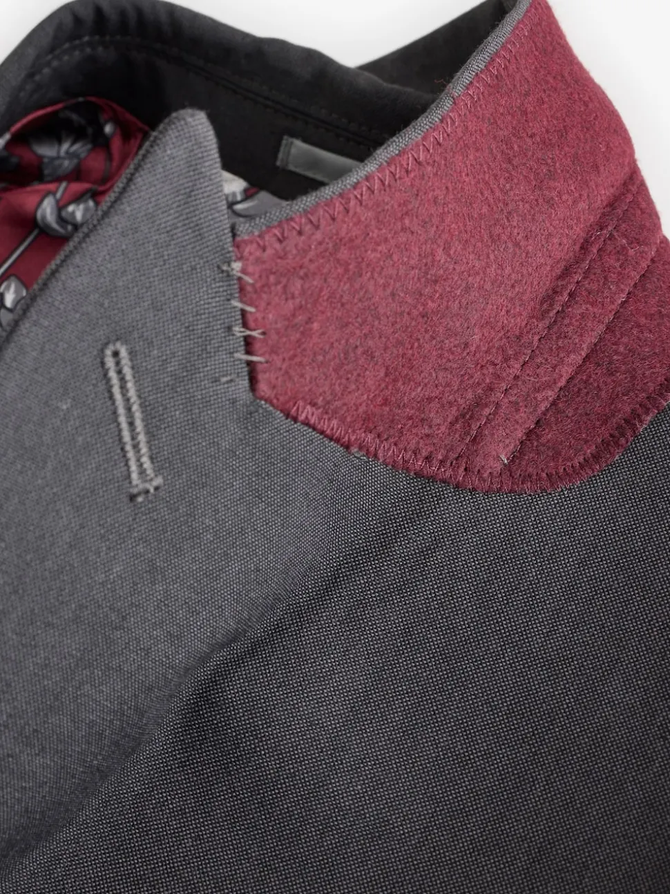 Charcoal Grey Regular Fit Two Button Suit Jacket