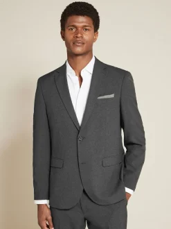Charcoal Grey Regular Fit Essential Suit Jacket