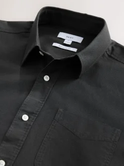 Charcoal Grey Regular Fit Long Sleeve Oxford Shirt