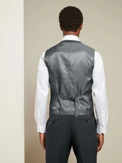 Charcoal Grey Regular Fit Essential Suit Waistcoat