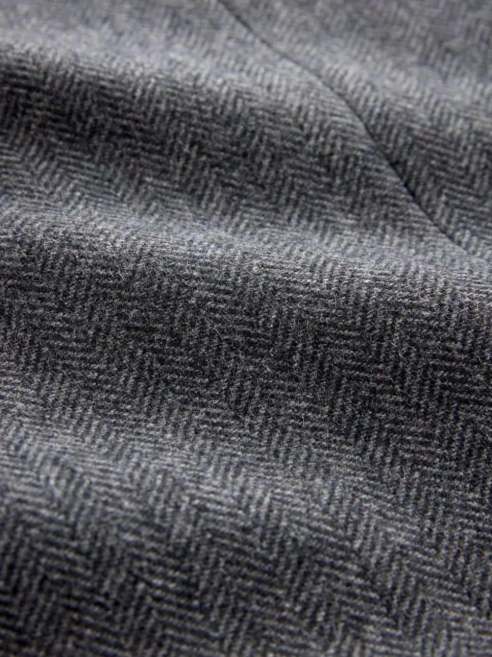 Charcoal Grey Regular Fit Wool Rich Herringbone Blazer