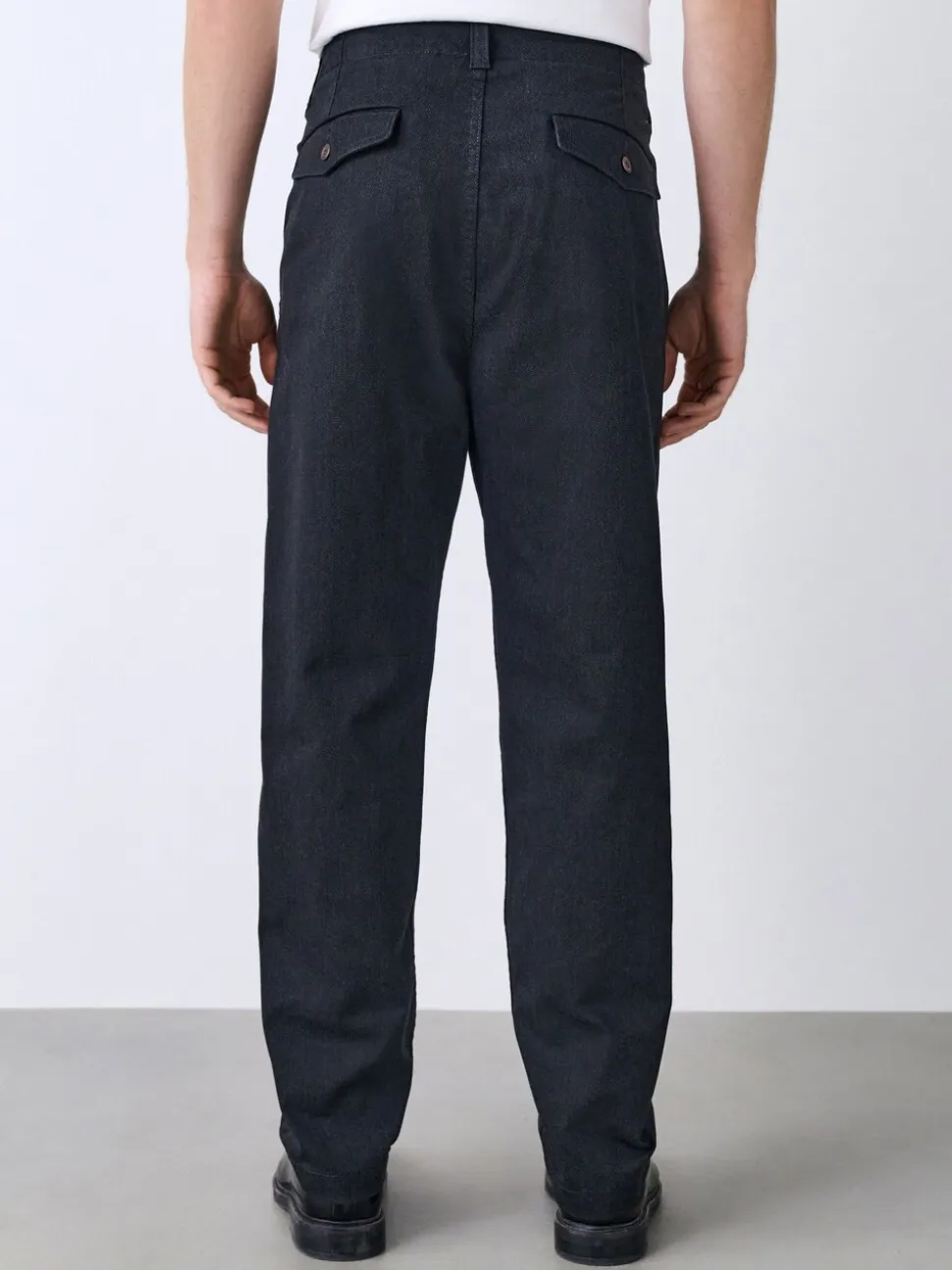 Charcoal Grey Regular Tapered Fit Heritage Cotton Rich Trousers