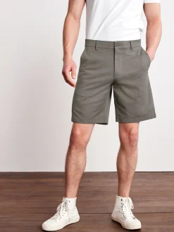 Charcoal Grey Relaxed Fit Stretch Chinos Shorts