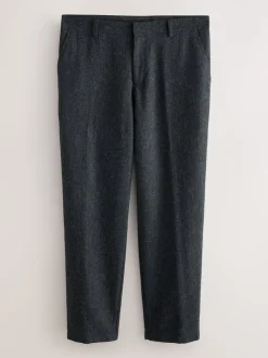 Charcoal Grey Relaxed Fit Wool Blend Suit Trousers