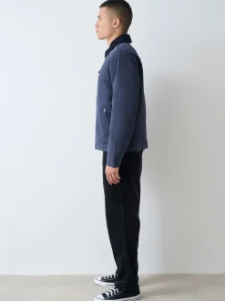 Charcoal Grey Relaxed Tapered Fit Corduroy Joggers