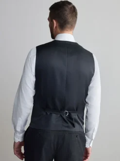 Charcoal Grey Signature Nova Fides Wool Waistcoat
