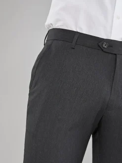 Charcoal Grey Skinny Fit Stretch Smart Trousers