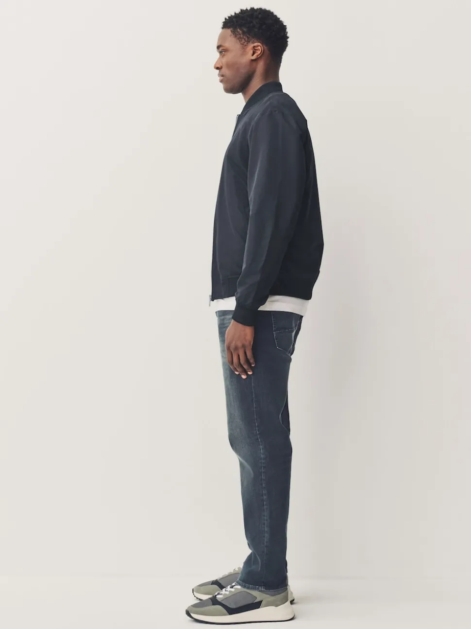 Charcoal Grey Slim Fit Authentic Stretch Denim Jeans