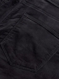 Charcoal Grey Slim Fit Motionflex Corduroy Stretch Trousers