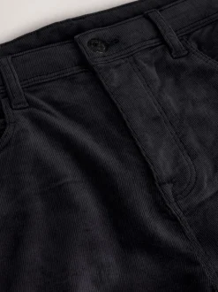 Charcoal Grey Slim Fit Motionflex Corduroy Stretch Trousers