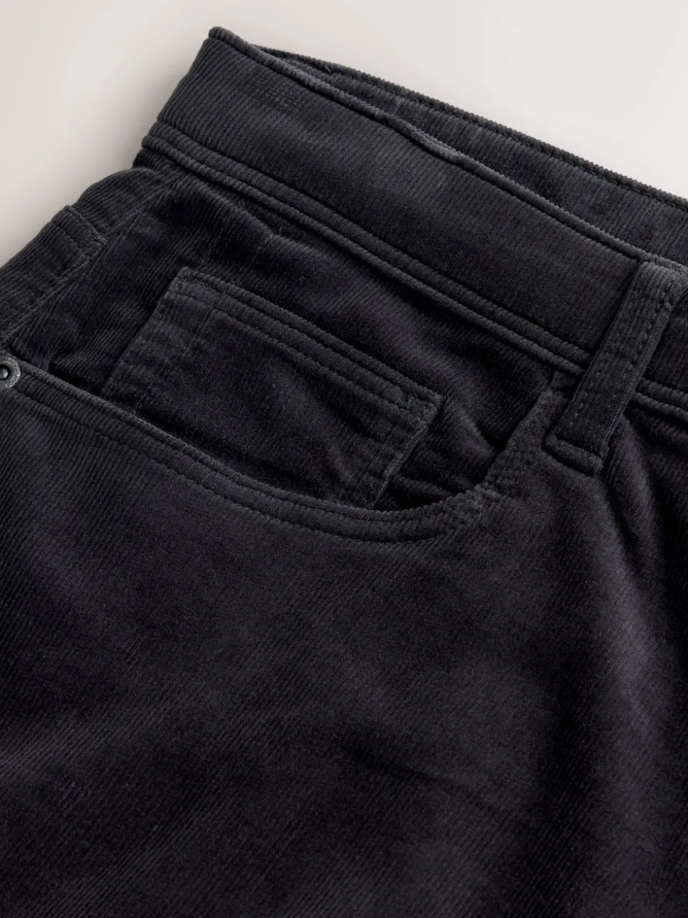 Charcoal Grey Slim Fit Motionflex Corduroy Stretch Trousers