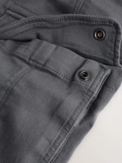 Charcoal Grey Slim Fit Slim Fit Motionflex Strech Cargo Trousers