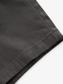 Charcoal Grey Slim Fit Stretch Chinos Shorts