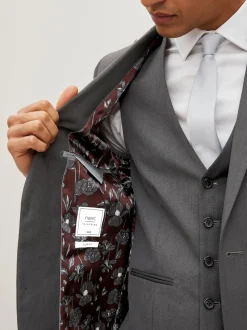 Charcoal Grey Slim Fit Two Button Suit Jacket