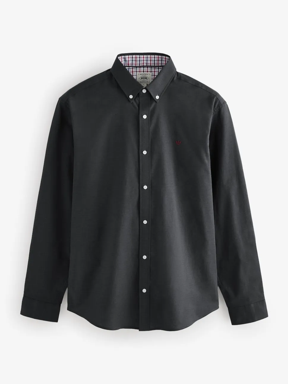 Charcoal Grey Stretch Oxford Long Sleeve Shirt