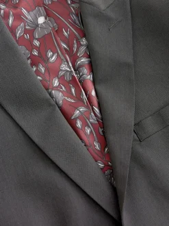 Charcoal Grey Tailored Fit Two Button Suit Jacket