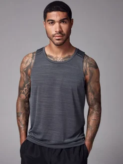 Charcoal Grey Vest Active Gym Training Top