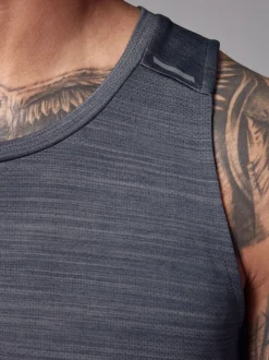 Charcoal Grey Vest Active Gym Training Top