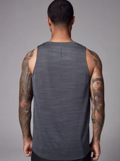 Charcoal Grey Vest Active Gym Training Top