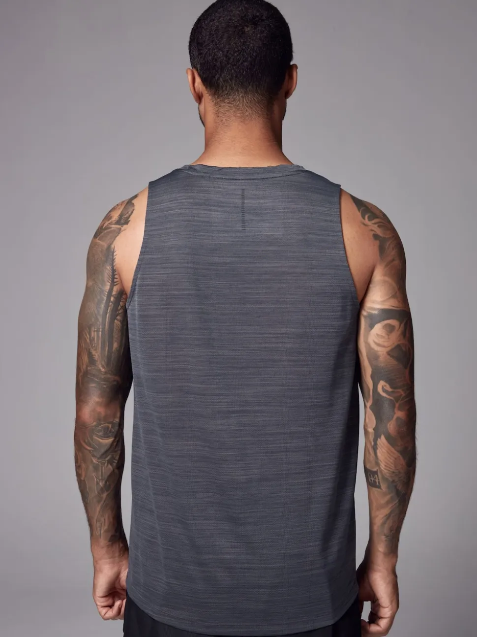 Charcoal Grey Vest Active Gym Training Top