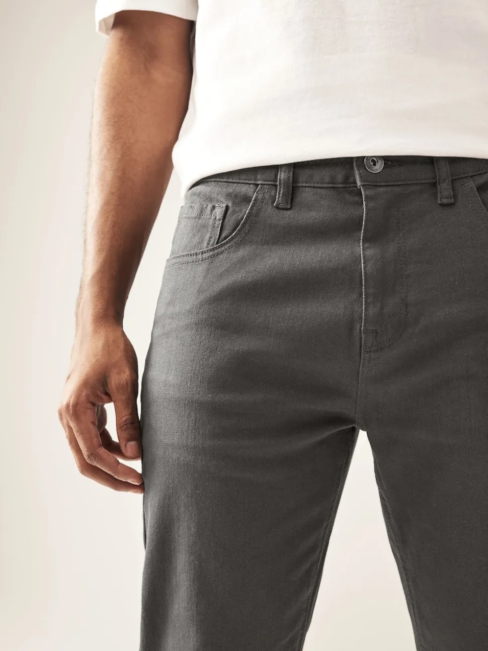 Charcoal Single Slim Fit Classic Stretch Jeans