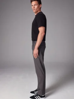 Charcoal Single Straight Fit Classic Stretch Jeans