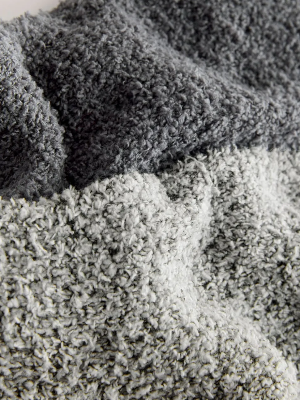 Charcoal/Light Grey Fluffy Socks 2 Pack