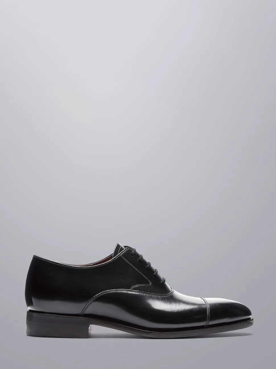 Charles Tyrwhitt Black High Shine Leather Made In England Oxford Shoes