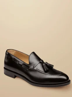 Charles Tyrwhitt Black Leather Tassel Loafers